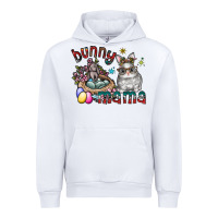 White Bunny mama Urban Hoodie - CowhideDigitalArt