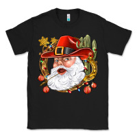Black Cowboy Santa Classic Tee - BundleAndBundleShop