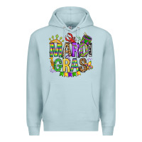 Blue Mist mardi gras olivia Premium Hoodie - OliviaCreatesArt