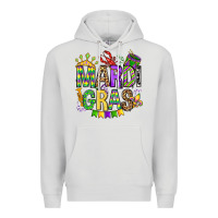 Dove Grey mardi gras olivia Premium Hoodie - OliviaCreatesArt