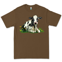 Cacao holstein cow sitting Premium Tee - LillyAllenDesigns