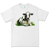 White holstein cow sitting Premium Tee - LillyAllenDesigns