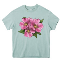 Arona Wild Prairie Rose Illustrations Heavy Core Tee - LillyAllenDesigns