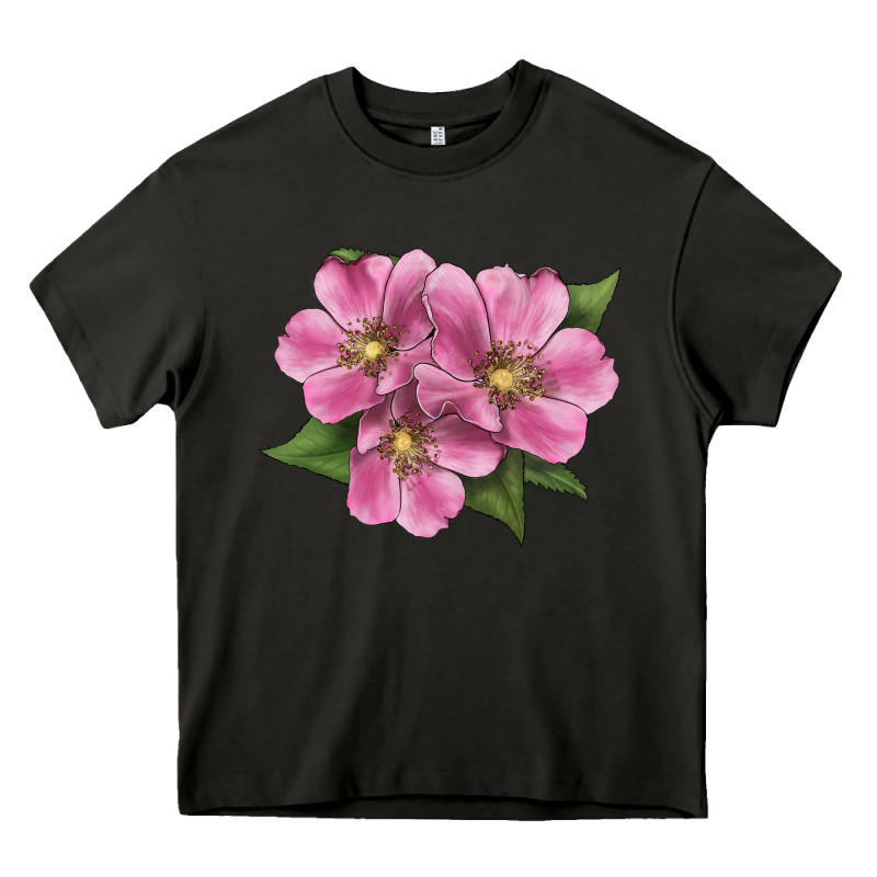 Wild Prairie Rose Illustrations Heavy Core Tee by LillyAllenDesigns | Teevron