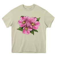 Mossy Wild Prairie Rose Illustrations Heavy Core Tee - LillyAllenDesigns