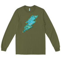 Army Green Turquoise Lightning Long Sleeve Tee - Bettercallsaul