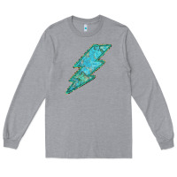 Heather Grey Turquoise Lightning Long Sleeve Tee - Bettercallsaul