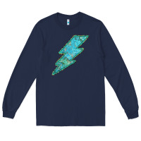 Navy Turquoise Lightning Long Sleeve Tee - Bettercallsaul