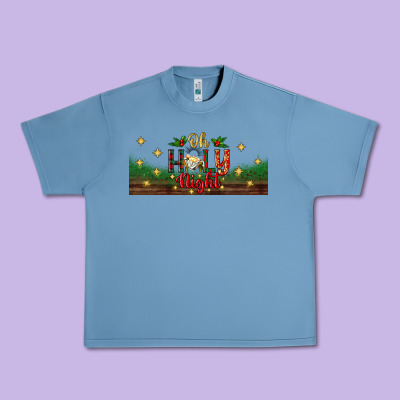 Oh Holy Night Urban Heavy Tee Designed By Bundleandbundleshop