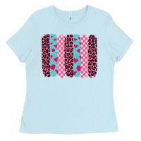 Baby Blue valentine's day brushstrokes Ladies Tee - BarkalooDesign