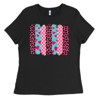 Black valentine's day brushstrokes Ladies Tee - BarkalooDesign