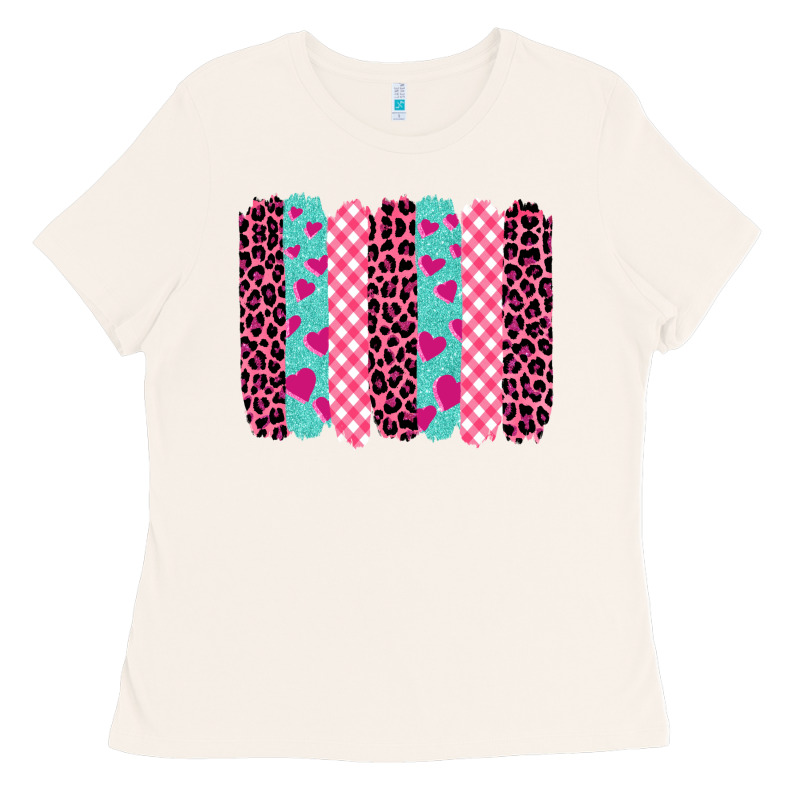 Valentine's Day Brushstrokes Ladies Tee by BarkalooDesign | Teevron