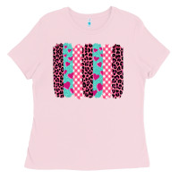 Bubblegum Pink valentine's day brushstrokes Ladies Tee - BarkalooDesign