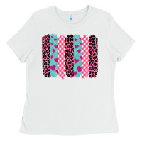 White valentine's day brushstrokes Ladies Tee - BarkalooDesign