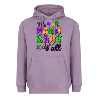 Lavender It's Mardi Gras y'all Heavyweight Hoodie - FaDigitalArtStudio