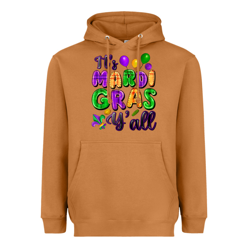 It's Mardi Gras Y'all Heavyweight Hoodie by FaDigitalArtStudio | Teevron