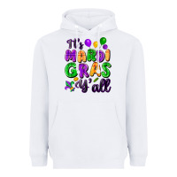 White It's Mardi Gras y'all Heavyweight Hoodie - FaDigitalArtStudio