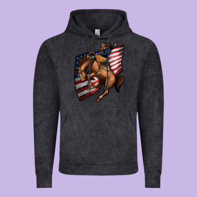 American Cowboy Vintage Hoodie Designed By Jasminsmagicworld