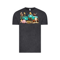 Vintage Black Farm Animals Truck Vintage Tee - BundleAndBundleShop