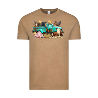 Vintage Coffee Farm Animals Truck Vintage Tee - BundleAndBundleShop