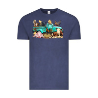 Vintage Denim Farm Animals Truck Vintage Tee - BundleAndBundleShop