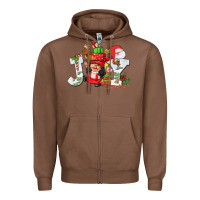 Chestnut christmas joy girl gnome Zipper Hoodie - CowGirlArtShop