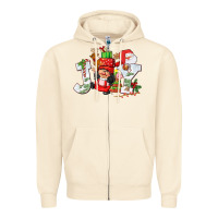 Sandshell christmas joy girl gnome Zipper Hoodie - CowGirlArtShop