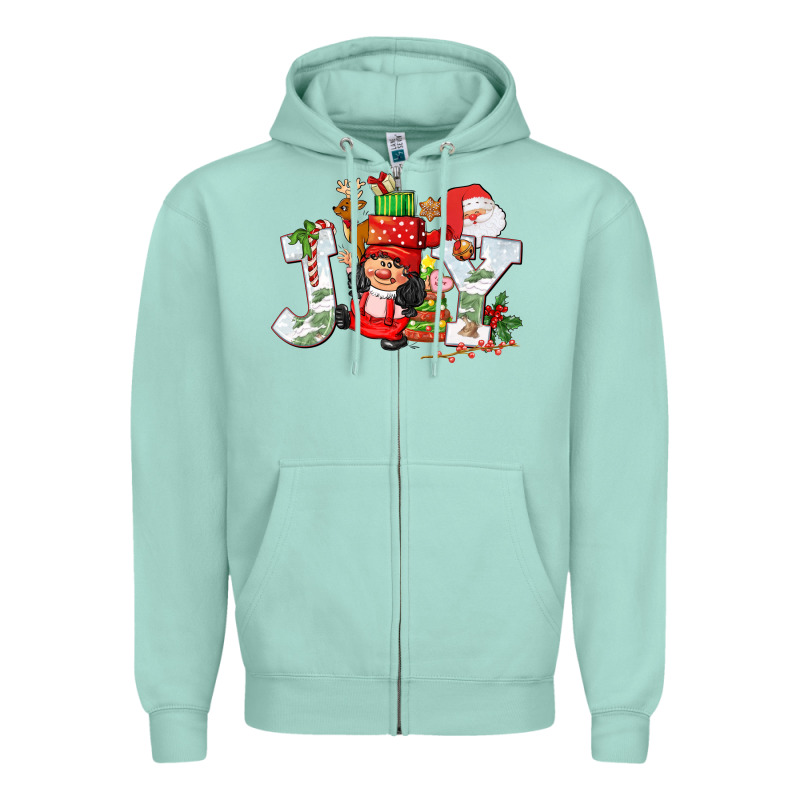 Christmas Joy Girl Gnome Zipper Hoodie by CowGirlArtShop | Teevron