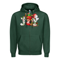 Sports Green christmas joy girl gnome Zipper Hoodie - CowGirlArtShop