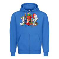 True Royal christmas joy girl gnome Zipper Hoodie - CowGirlArtShop