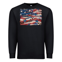 Black Leopard glitter American flag Premium Sweatshirt - FaDigitalArtStudio
