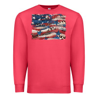 Cardinal Leopard glitter American flag Premium Sweatshirt - FaDigitalArtStudio