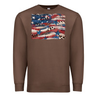 Chestnut Leopard glitter American flag Premium Sweatshirt - FaDigitalArtStudio