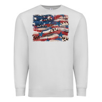 Dove Grey Leopard glitter American flag Premium Sweatshirt - FaDigitalArtStudio