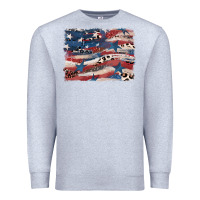 Heather Grey Leopard glitter American flag Premium Sweatshirt - FaDigitalArtStudio