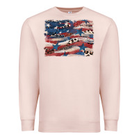Pale Pink Leopard glitter American flag Premium Sweatshirt - FaDigitalArtStudio