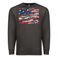 Smoke Leopard glitter American flag Premium Sweatshirt - FaDigitalArtStudio