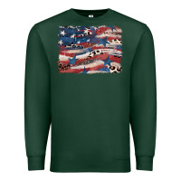 Sports Green Leopard glitter American flag Premium Sweatshirt - FaDigitalArtStudio