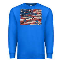 True Royal Leopard glitter American flag Premium Sweatshirt - FaDigitalArtStudio