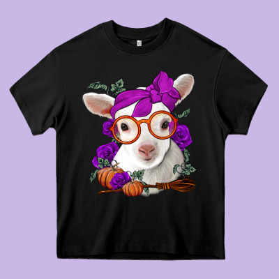 Cute Baby Lamb Halloween Heavy Core Tee Designed By Jasminsmagicworld