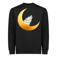 Black Howling Wolf Heavyweight Sweatshirt - Bettercallsaul