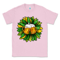Bubblegum Pink St. Patricks Sunflower With Beer Classic Tee - BundleAndBundleShop