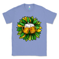 Colony Blue St. Patricks Sunflower With Beer Classic Tee - BundleAndBundleShop