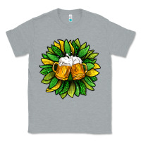 Heather Grey St. Patricks Sunflower With Beer Classic Tee - BundleAndBundleShop