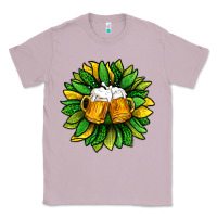 Lilac St. Patricks Sunflower With Beer Classic Tee - BundleAndBundleShop