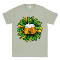 Matcha St. Patricks Sunflower With Beer Classic Tee - BundleAndBundleShop