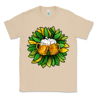 Mushroom St. Patricks Sunflower With Beer Classic Tee - BundleAndBundleShop