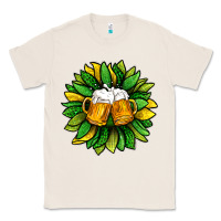 Natural St. Patricks Sunflower With Beer Classic Tee - BundleAndBundleShop