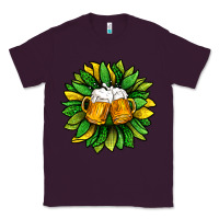 Plum St. Patricks Sunflower With Beer Classic Tee - BundleAndBundleShop