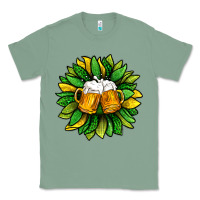 Sage St. Patricks Sunflower With Beer Classic Tee - BundleAndBundleShop